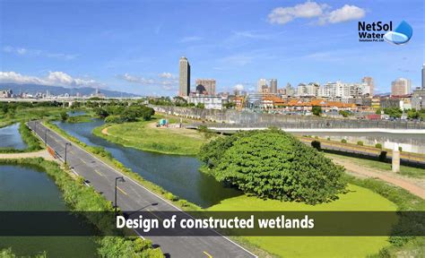 What are the design parameters of constructed wetlands