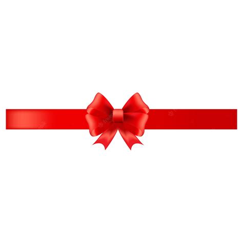 Premium Vector | Beautiful red bow with red ribbon