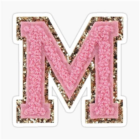 "Preppy Pink Varsity Letter M" Sticker for Sale by ktp100 | Preppy ...