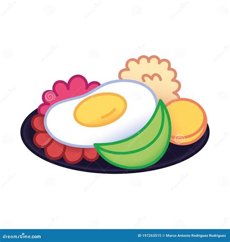 Isolated Paisa Food Colombian Stock Vector - Illustration of emblem, colombia: 197263515