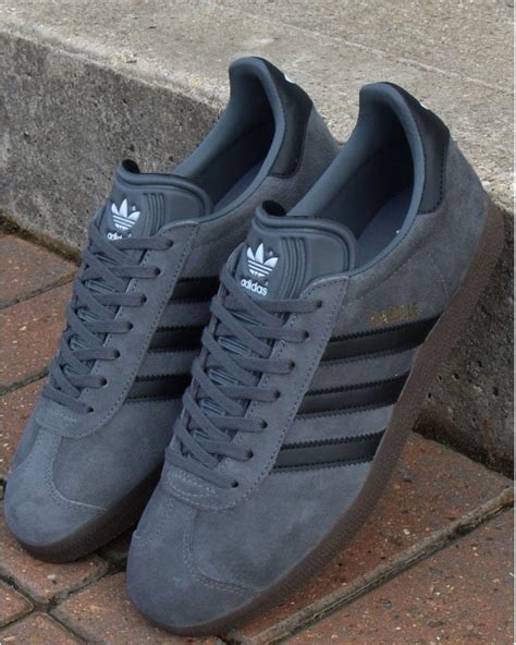 Adidas Gazelle Trainers Grey/black Suede | 80s casual classics