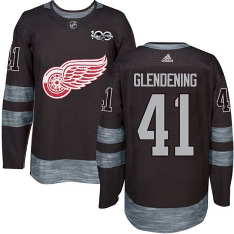 Detroit Red Wings Luke Glendening Official Black Adidas Authentic Adult ...