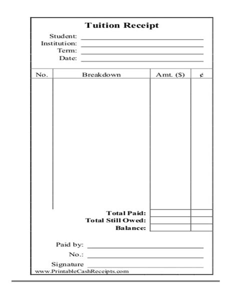 24+ School Receipt Templates - Free Word, PDF Format Download