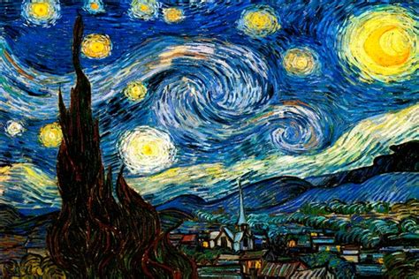 The Starry Night Impressionist Painting by Vincent Van Gogh | Etsy