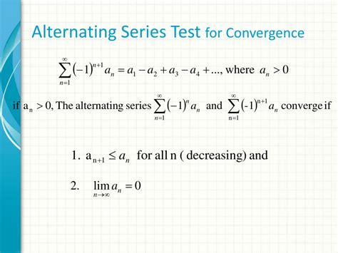 Alternating Series Test