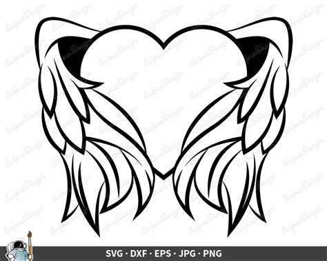 Angel Wings SVG Angel Wing Clip Art Vector Angel Heart Svg - Etsy Canada