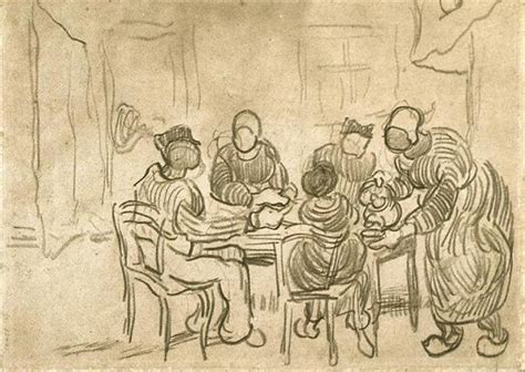 Sketch of the Painting "The Potato Eaters", 1890 - Vincent van Gogh ...