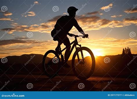 Backlit Image of a Bike at Sunset Casting a Silhouette Stock Image - Image of backdrop, evening ...