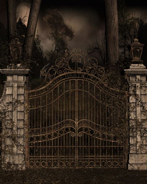 Cemetery Gates 2 by BlackDragynStock on DeviantArt