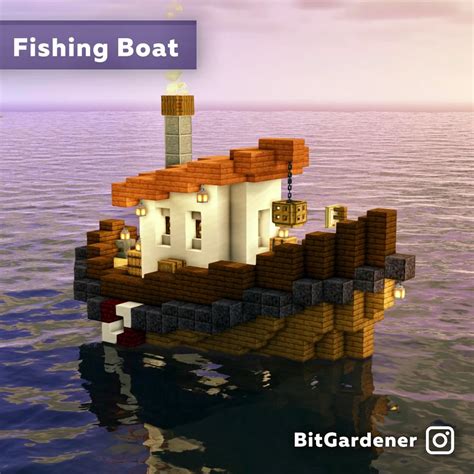 I made a steam-powered fishing boat! : DetailCraft in 2021 | Minecraft decorations, Minecraft ...