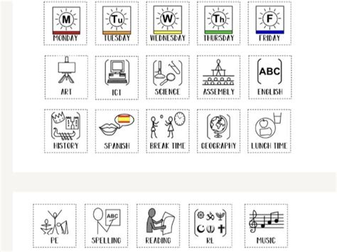 Widgit Symbols For Visual Timetables