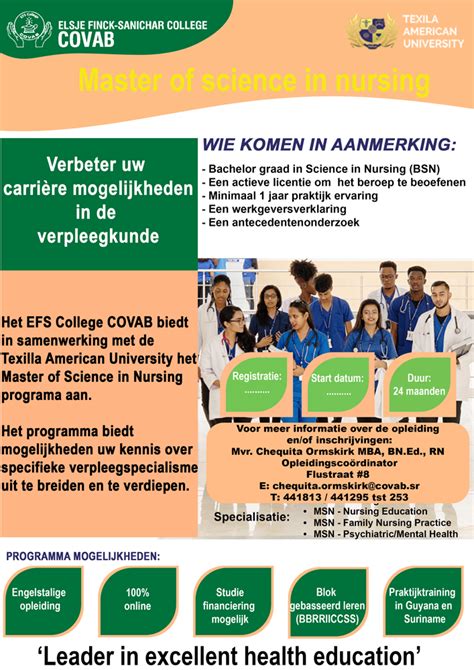 Masters opleiding – Het EFS College Covab