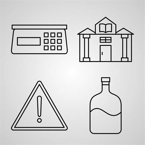 Set of Chemistry Icons Isolated on White Background 3465840 Vector Art at Vecteezy