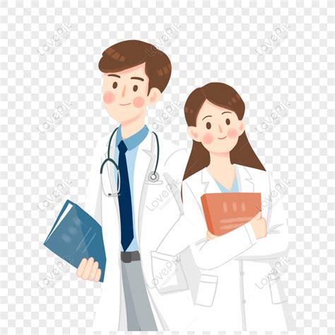 Free Cartoon Doctor Couple Original Elements, Couple, Cartoon, Doctor PNG Transparent Background ...