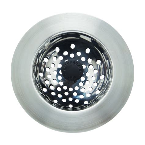 KitchenAid Stainless Steel Sink Strainer With Black Knob - Walmart.com - Walmart.com