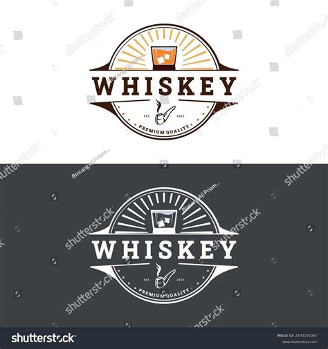 Whiskey Logo Design Beverage Design Template Stock Vector (Royalty Free ...