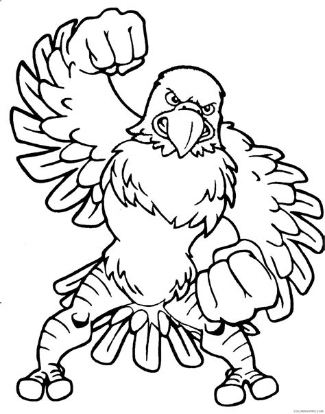 Mascot Eagles Coloring Pages eagle mascot free cliparts Printable Coloring4free - Coloring4Free.com