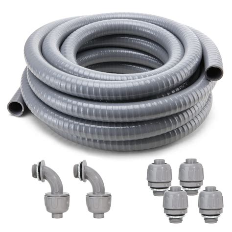 DWALE Liquid-Tight Conduit and Connector Kit,Flexible Non Metallic ...