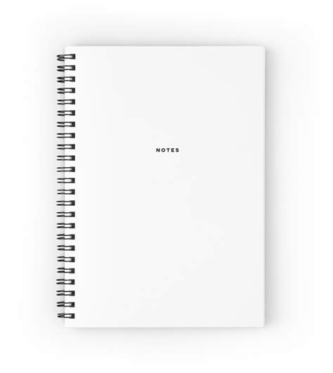 "Plain White Notebook" Spiral Notebooks by pencilmein | Redbubble