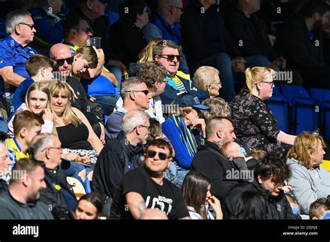 Warrington Wolves fans during the game Stock Photo - Alamy