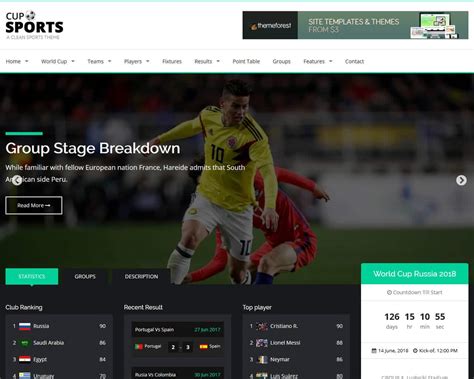 18 Top Sports Website Templates 2024 - TemplateMag