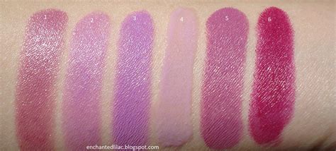 Enchanted Lilac: Purple Lipstick (and a gloss) Swatches