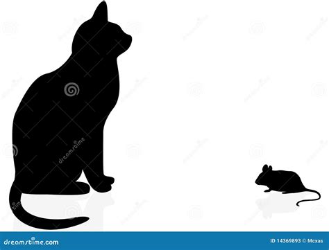 Cat and mouse stock illustration. Illustration of power - 14369893