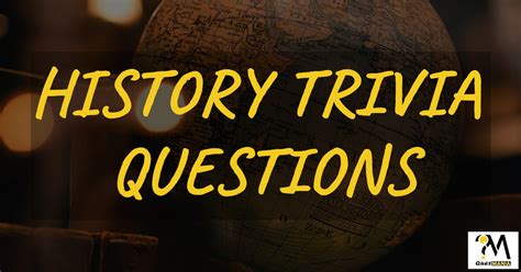 World history trivia questions and answers [history trivia quiz] – QuesMania