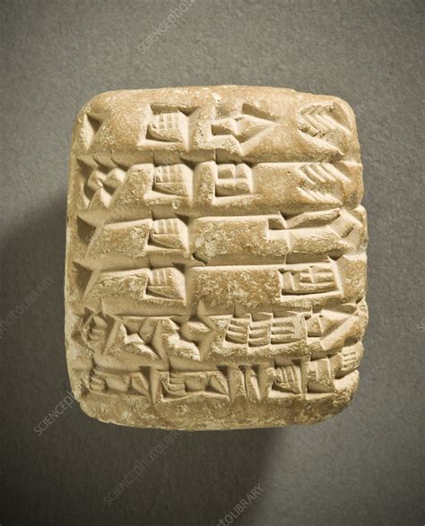 Mesopotamian Cuneiform Tablet - Stock Image - C027/8980 - Science Photo ...