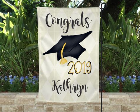 Personalized Graduation Flag Graduation Yard Sign | Etsy