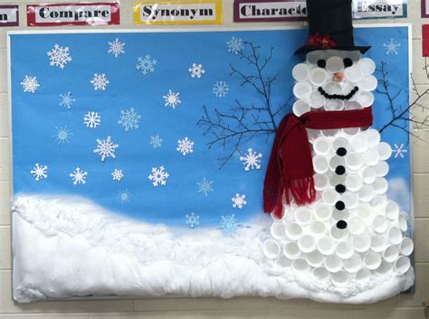 Pin by Amanda Simon on Employee Bullention Board | Christmas bulletin, Snowman bulletin board ...