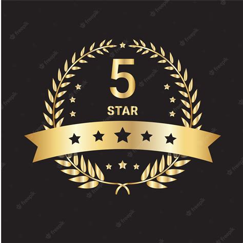 Premium Vector | 5 star review vector badges 5 star rating logo vector icons badges