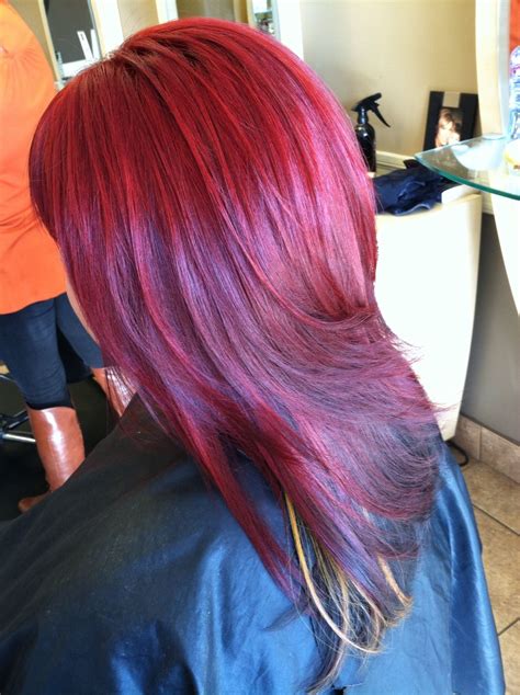 Vibrant red. | Long hair styles, Hair styles, Beauty