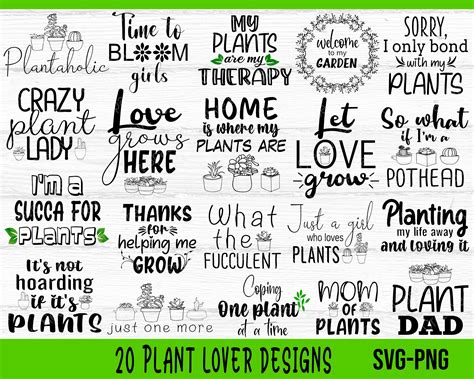 Plant Lover SVG Bundle Funny Plant Quote SVG Plant Mom Svg | Etsy