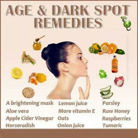 Age and dark spot remedies | Dark spots remedies, Skin care wrinkles, Skin care women