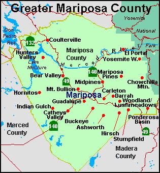 Mariposa Downtown Map