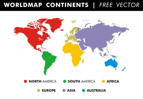 Worldmap Continents Free Vector 105221 Vector Art at Vecteezy