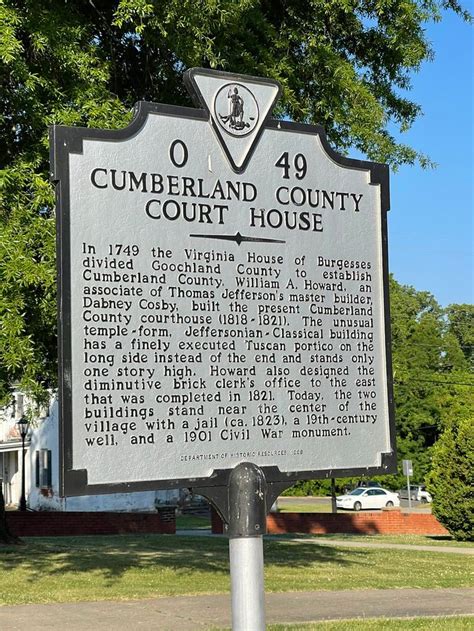 Historic Sign Cumberland County Courthouse. Cumberland Court House ...