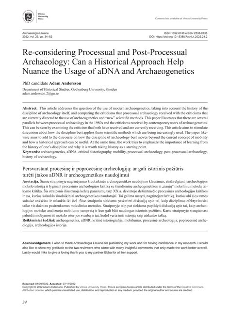 (PDF) Re-considering Processual and Post-Processual Archaeology: Can a Historical Approach Help ...