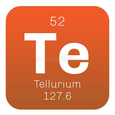 Chemical element Tellurium stock illustration. Illustration of ...