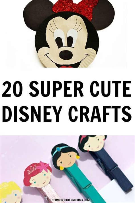 20 Easy Disney Crafts for Kids - The Unprepared Mommy | Disney crafts, Disney crafts for kids ...