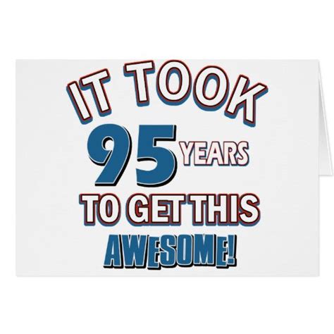 95 year old birthday designs greeting card | Zazzle