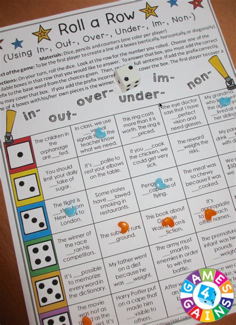 Prefixes Games contains 6 fun and engaging printable board games to help students to practice ...