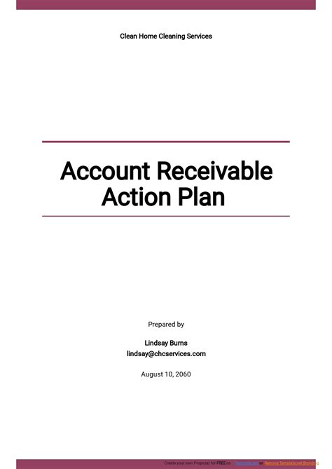 Accounts Receivable Action Plan Template