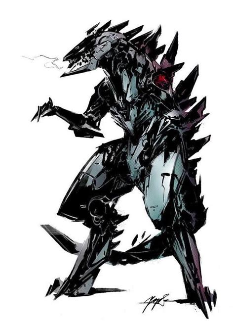 Godzilla x Evangelion collab drawn by Yoji Shinkawa | Godzilla | Godzilla, Robot concept art ...