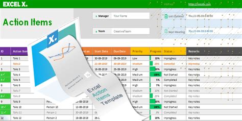 Action Items Template Excel - Excel