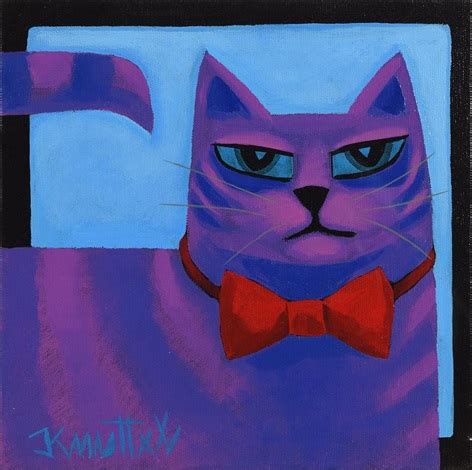 Purple Cat by GrahamKnuttel | Irish art, Cat painting, Purple cat