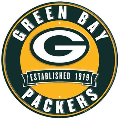 12” Green Bay Packers Round Sign, Green Bay Packers Sign