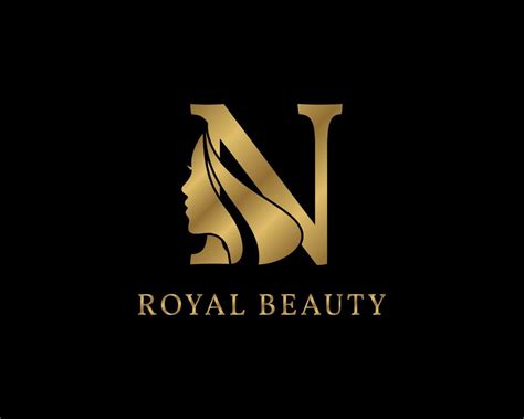 luxurious letter N beauty face decoration for beauty care logo ...