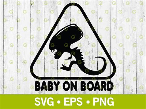 Baby On Board Alien Decal SVG Funny Decal SVG Alien Baby | Etsy